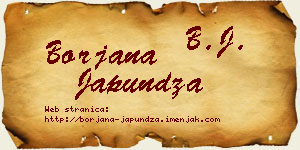 Borjana Japundža vizit kartica
